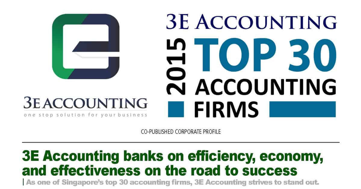 3E Accounting as one of Singapore’s top 30 accounting firms 3E Accounting