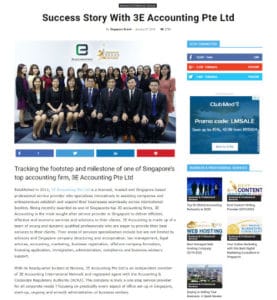 3E Accounting Singapore - Singapore Brand Top Player 2016 / 2017