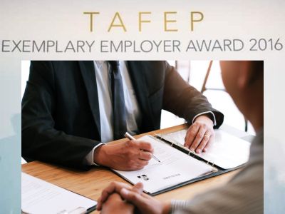 3E Accounting Winner of TAFEP Exemplary Employer Award 2016