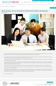3E Accounting - An Accounting Firm That Promotes Work-Life Harmony