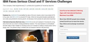 IBM Faces Serious Cloud and IT Services Challenges