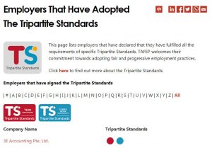 Employers That Have Adopted The Tripartite Standards
