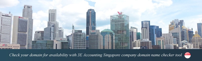 Check your domain for availability with 3E Accounting Singapore company domain name checker tool