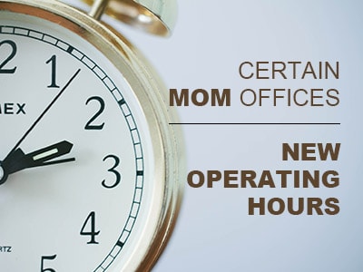 New Operating Hours of Certain MOM Offices From 3 June Onwards