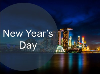 New Year's Day Holiday fall on 1 January in Singapore