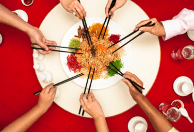 Prosperity Toss, also known as YuSheng, is a traditional salad