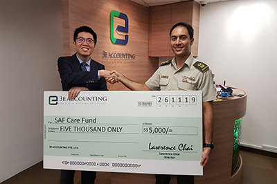 3E Accounting Cheque Presentation to SAF Care Fund 3E Accounting Cheque Presentation to SAF Care Fund