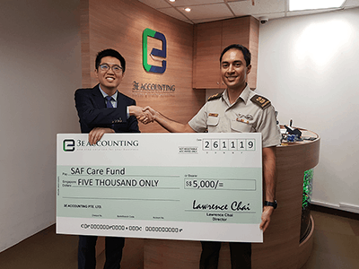 3E Accounting Cheque Presentation to SAF Care Fund