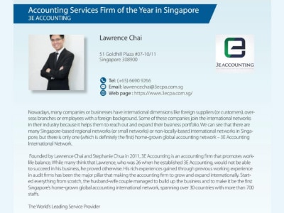 Accounting Services Firm of the Year in Singapore Accounting Services Firm of the Year in Singapore