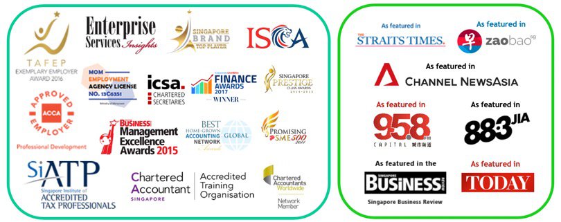 3E Accounting Singapore Business Advisory - Awards and Accreditation