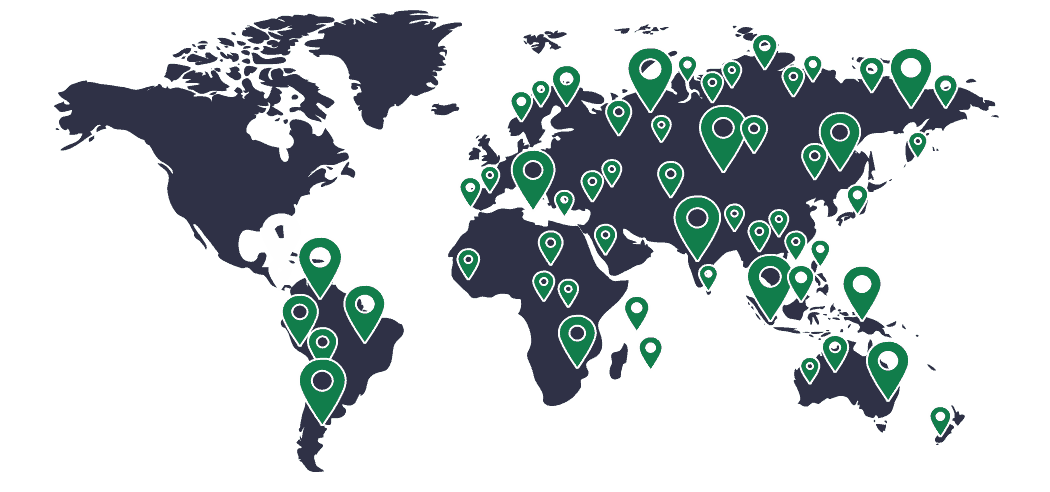 3E Accounting Worldwide Map