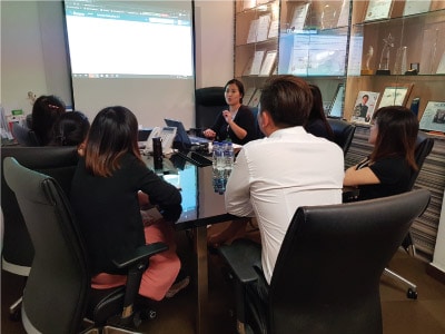 Strategic Alliance Manager of Financio Ms Eileen Chua conducted a training for 3E Accounting employees