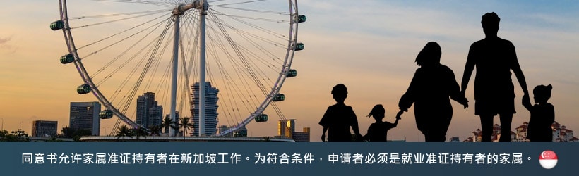 同意书允许家属准证持有者在新加坡工作。为符合条件，申请者必须是就业准证持有者的家属。