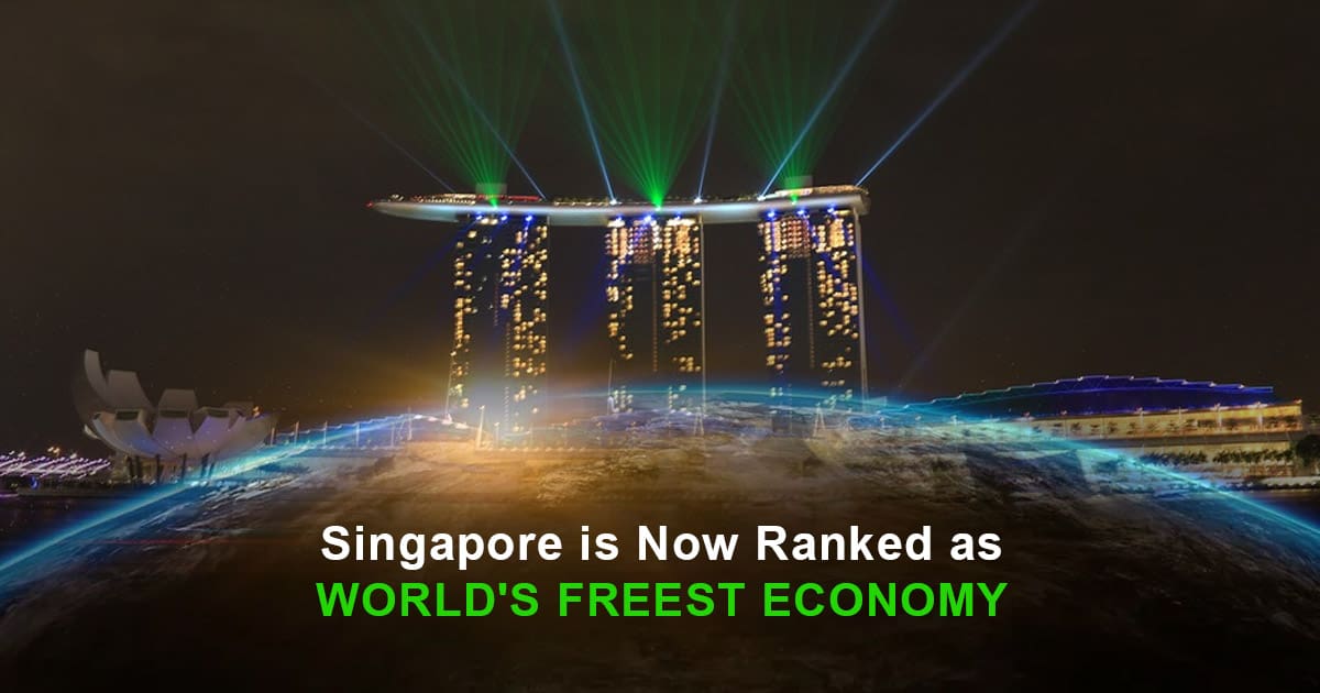 Singapore Ranked as World's Freest Economy With Score of 89.4