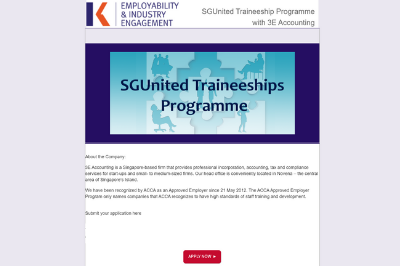 SGUnited Traineeships - 3E Accounting is Supported By Kaplan Singapore