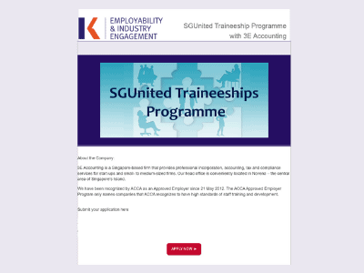 SGUnited Traineeships - 3E Accounting is Supported By Kaplan Singapore