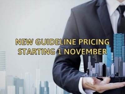 New Guideline Pricing Starting 1 November