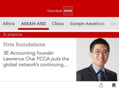 ACCA Accounting and Business Magazine Features 3E Accounting Founder Lawrence
