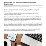 BiZQ Features 3E Accounting’s Sustainable Employment Practices