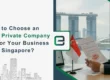 Businessman holding an Exempt Private Company (EPC) approval document in Singapore with city skyline in background
