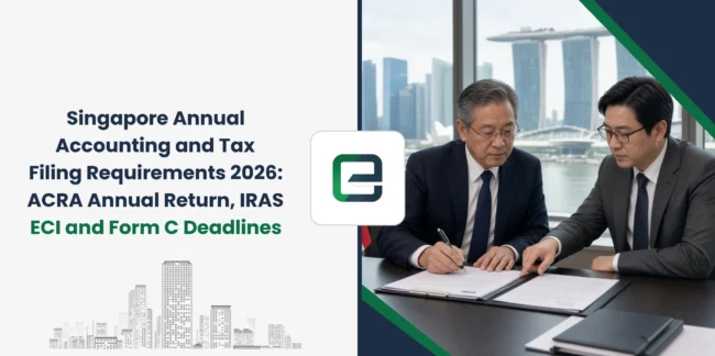 Singapore Annual Accounting and Tax Filing Requirements 2026: ACRA Annual Return, IRAS ECI and Form C Deadlines