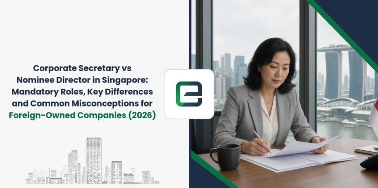 Corporate Secretary vs Nominee Director in Singapore: Mandatory Roles, Key Differences and Common Misconceptions for Foreign-Owned Companies (2026) Corporate Secretary vs Nominee Director in Singapore: Mandatory Roles, Key Differences and Common Misconceptions for Foreign-Owned Companies (2026)